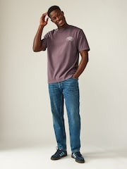 Purple Regular Fit Band Graphic 100% Cotton T-Shirt - Image 3 of 9