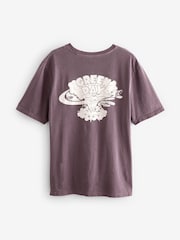 Purple Regular Fit Band Graphic 100% Cotton T-Shirt - Image 7 of 9