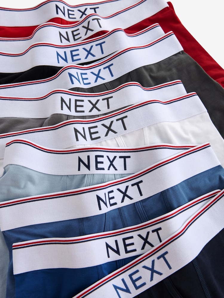 Blue/Grey/Red 10 pack A-Front Boxers - Image 12 of 12