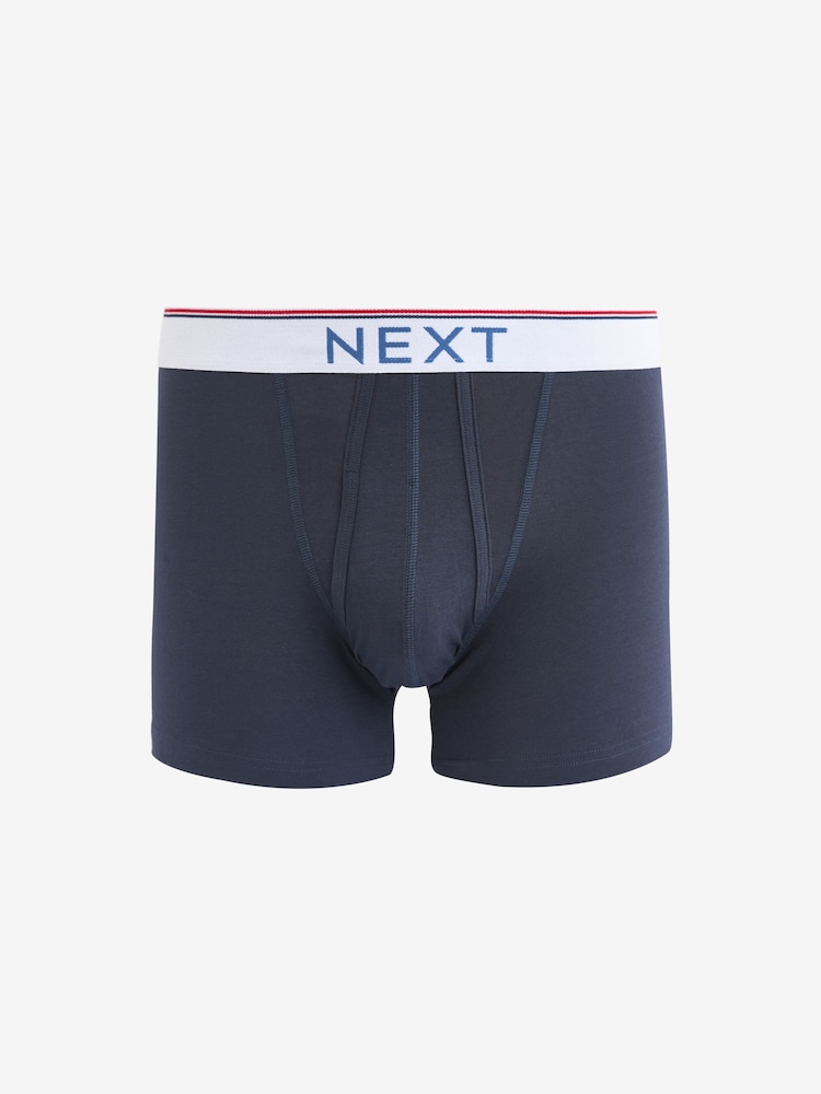 Blue/Grey/Red 10 pack A-Front Boxers - Image 2 of 12
