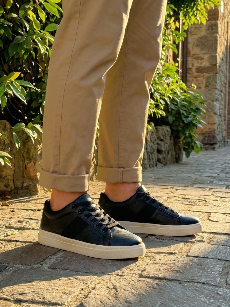 Novo Black Newton Lace Up Smart Casual Trainers - Image 1 of 4