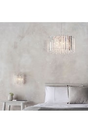 Gallery Home Silver Kimbie Pendant Flush Ceiling Light - Image 1 of 7