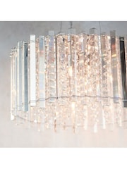 Gallery Home Silver Kimbie Pendant Flush Ceiling Light - Image 3 of 7