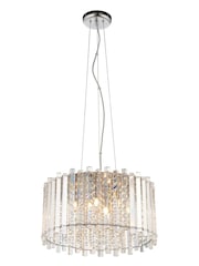 Gallery Home Silver Kimbie Pendant Flush Ceiling Light - Image 4 of 7