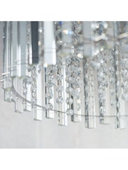Gallery Home Silver Kimbie Pendant Flush Ceiling Light - Image 6 of 7