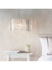 Gallery Home Silver Kimbie Pendant Flush Ceiling Light - Image 7 of 7