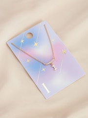 Gold Tone I Initial Necklace Letter I - Image 3 of 3