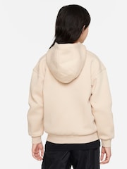 Бежевый - Nike Purple Raisin Oversized Club Fleece Zip Up Hoodie - Image 2 of 7