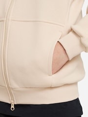 Бежевый - Nike Purple Raisin Oversized Club Fleece Zip Up Hoodie - Image 5 of 7