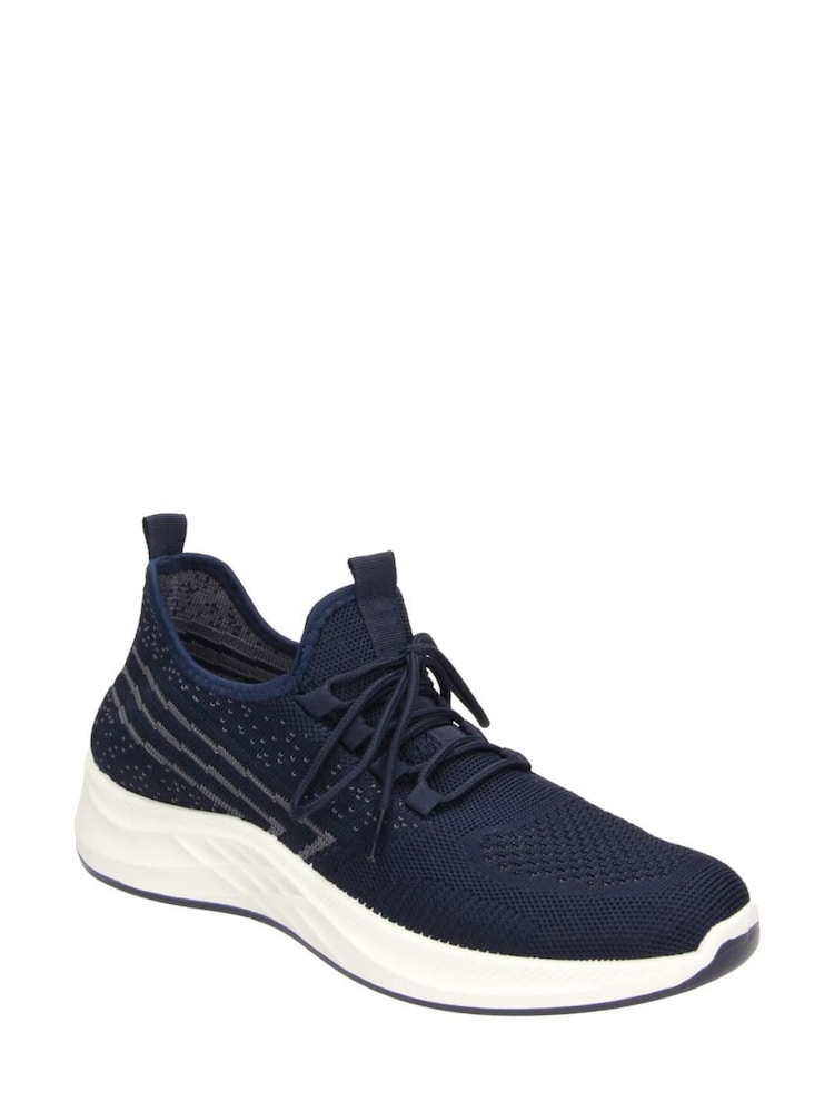 Novo Blue NORTH Mesh Knit Lace Up Trainers - Image 4 of 4 Novo Blue NORTH Mesh Knit Lace Up Trainers - Image 4 of 4