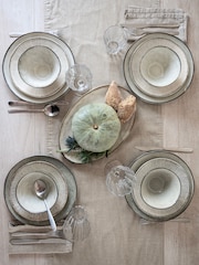 Dutch Rose Cream Set of 4 Dinner Plates 12 Piece Set - Image 1 of 3