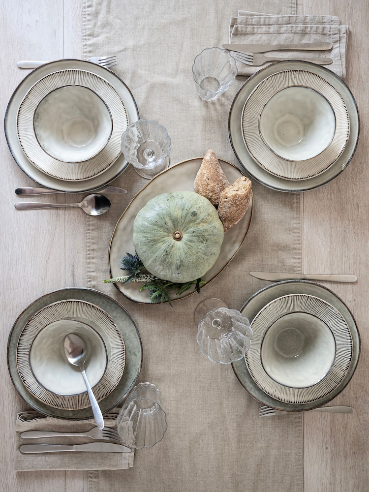 Dutch Rose Cream Set of 4 Dinner Plates 12 Piece Set - Image 1 of 3