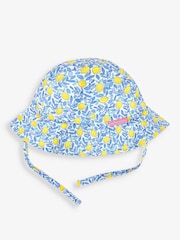 JoJo Maman Bébé Blue Lemon UPF 50 Floppy Sun Hat - Image 6 of 7