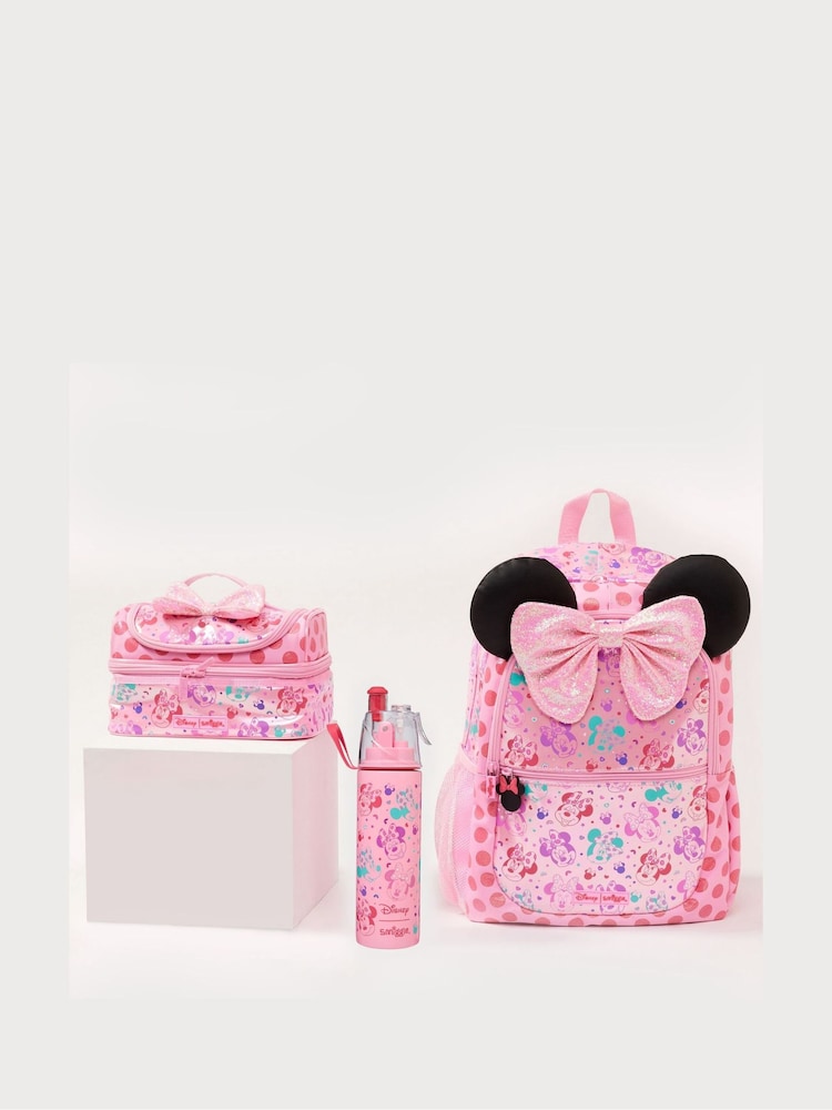 Smiggle Pink Minnie Mouse 3 Piece School Bundle Bag - Image 1 of 5
