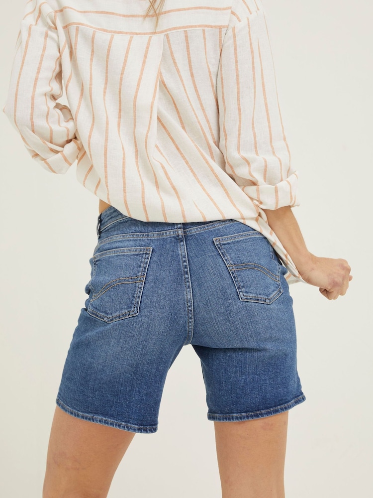 FatFace Blue Darley Denim Shorts - Image 2 of 4