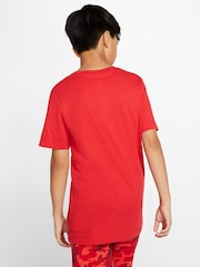 Nike University Red 100% Cotton Futura T-Shirt - Image 2 of 6