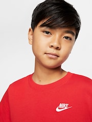 Nike University Red 100% Cotton Futura T-Shirt - Image 4 of 6
