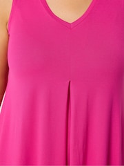 Yours Curve Dark Pink Pleated Front Vest - Image 4 of 5