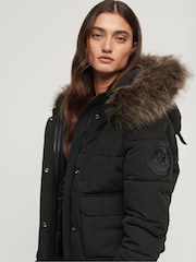 Superdry Black Everest Hooded Puffer Bomber Jacket - Image 2 of 7
