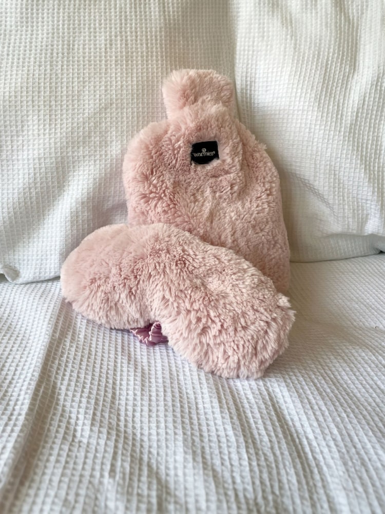 Warmies Pink Water Bottle And Eye Mask Gift Set - Image 1 of 6