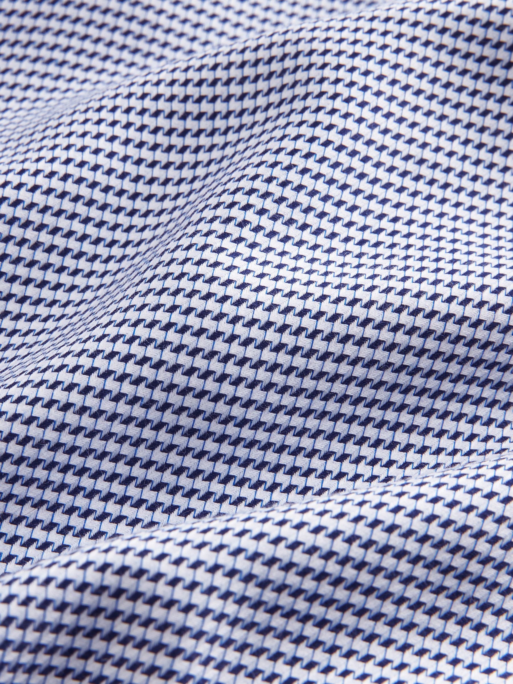 Buy Navy Blue/White Textured Slim Fit Signature Super Non Iron Single Cuff  Shirt with Cutaway Collar from Next Luxembourg