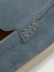 Hellblau - Reiss Kason Slipper aus Veloursleder​​​​​​​ - Bild 5 von 5
