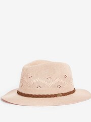 Barbour® Pink Womens Flowerdale Trilby Summer Hat - Image 1 of 3
