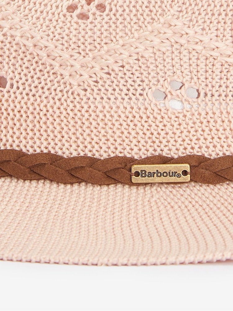 Barbour® Pink Womens Flowerdale Trilby Summer Hat - Image 3 of 3