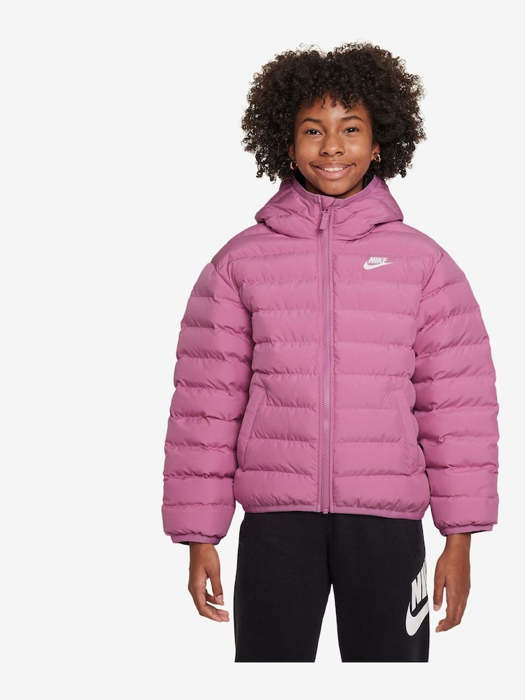 Nike Pink Synthetic Fill Jacket - Image 1 of 7