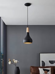 Eglo Black Sabinar IP20 Steel 180mm Modern Pendant - Image 1 of 3