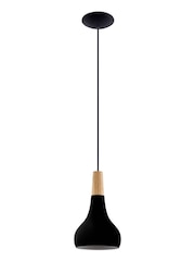 Eglo Black Sabinar IP20 Steel 180mm Modern Pendant - Image 2 of 3