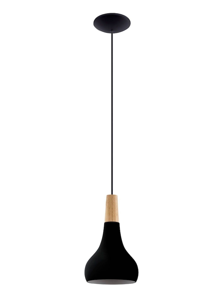 Eglo Black Sabinar IP20 Steel 180mm Modern Pendant - Image 2 of 3