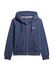 Superdry Mariner Navy Essential Logo Zip Hoodie - Image 4 of 6