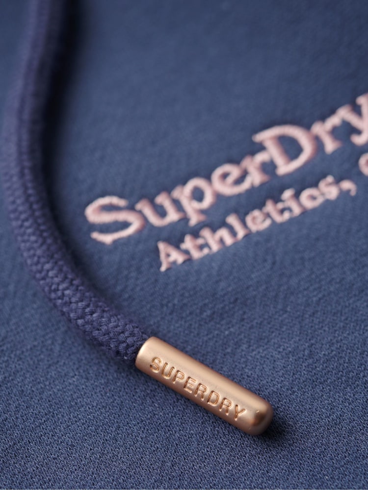 Superdry Mariner Navy Essential Logo Zip Hoodie - Image 5 of 6