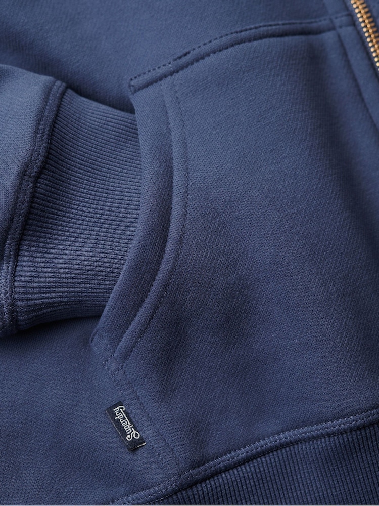 Superdry Mariner Navy Essential Logo Zip Hoodie - Image 6 of 6