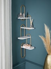 Marble Multi Tier Corner Shelf - Image 1 of 4
