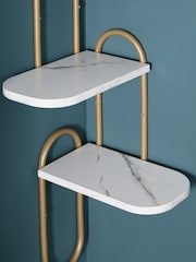 Marble Multi Tier Corner Shelf - Image 2 of 4