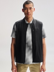 Black Active Woven Bomber Gilet - Image 1 of 9