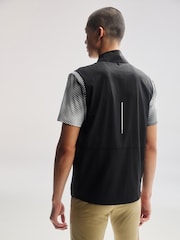 Black Active Woven Bomber Gilet - Image 3 of 9