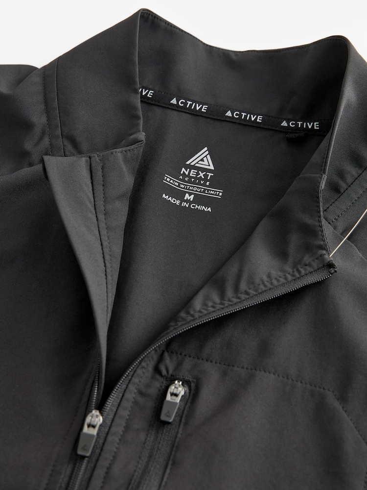 Black Active Woven Bomber Gilet - Image 9 of 9 Black Active Woven Bomber Gilet - Image 9 of 9