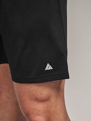 Black Textured Active Gym Shorts - Image 5 of 9