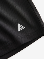 Black Textured Active Gym Shorts - Image 8 of 9