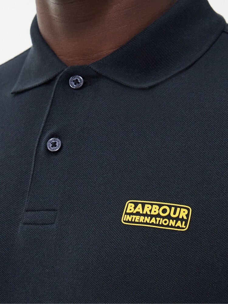 Barbour® International Mens 100% Cotton Long Sleeve Polo Shirt - Image 7 of 7