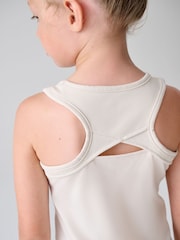 Nike Black/White Little Kids Wild Flower Vest and Bike Shorts Set - Image 6 of 12