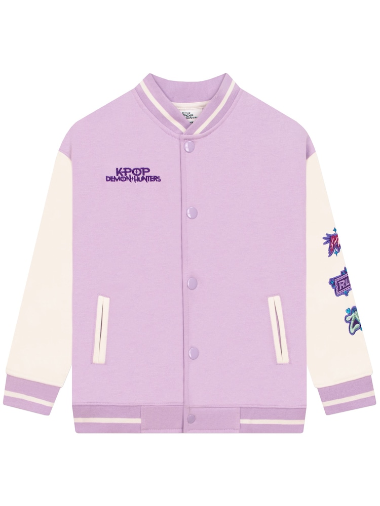 Character Pink K-Pop Demon Hunters Huntrix Bomber Jacket - Image 2 of 6 Character Pink K-Pop Demon Hunters Huntrix Bomber Jacket - Image 2 of 6
