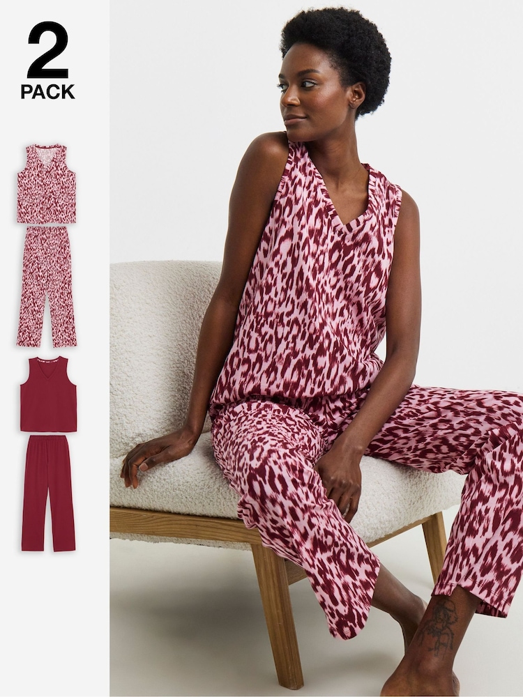 JD Williams Animal Value Pyjamas Set 2 Pack - Image 1 of 4 JD Williams Animal Value Pyjamas Set 2 Pack - Image 1 of 4