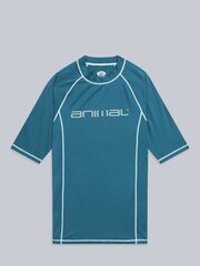 Animal Light Blue Mens Kai Quick Drying Rash Vest - Image 5 of 8