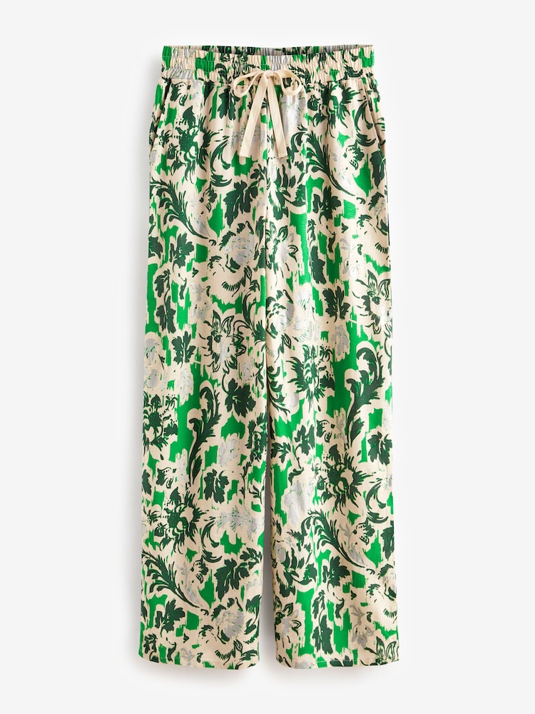 Floral vert - Pyjama en lin Blend à manches courtes - Image 8 of 9