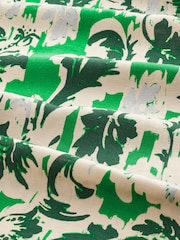 Green Floral Linen Blend Short Sleeve Pyjamas - Image 9 of 9