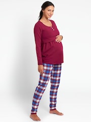 Красный в клетку - Пижама для беременных и кормящих JoJo Maman Bébé - Изображение 1 3